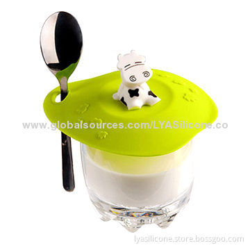 Funny Silicone Rubber Cup Cover, OEM and ODM Designs Welcomed